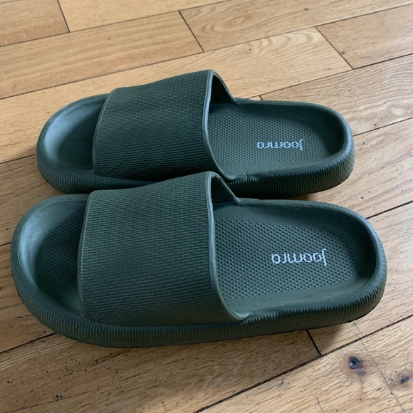 Joomra Shoes - Joomra Army Green Pillow Slides